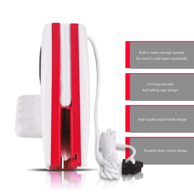 Mágneses Ablaktisztító Kefe Anti Hulló Kötél Dupla Oldalú Robot Háztartás Karcolásálló A Tolóajtó Tüköréhez - Image 2