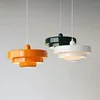 Creative Retro Orange Pendant Lamp Dining Room Restaurant Home Decor LED Ceiling Chandelier Lighting for Cafe Bar Hanging Lights 3