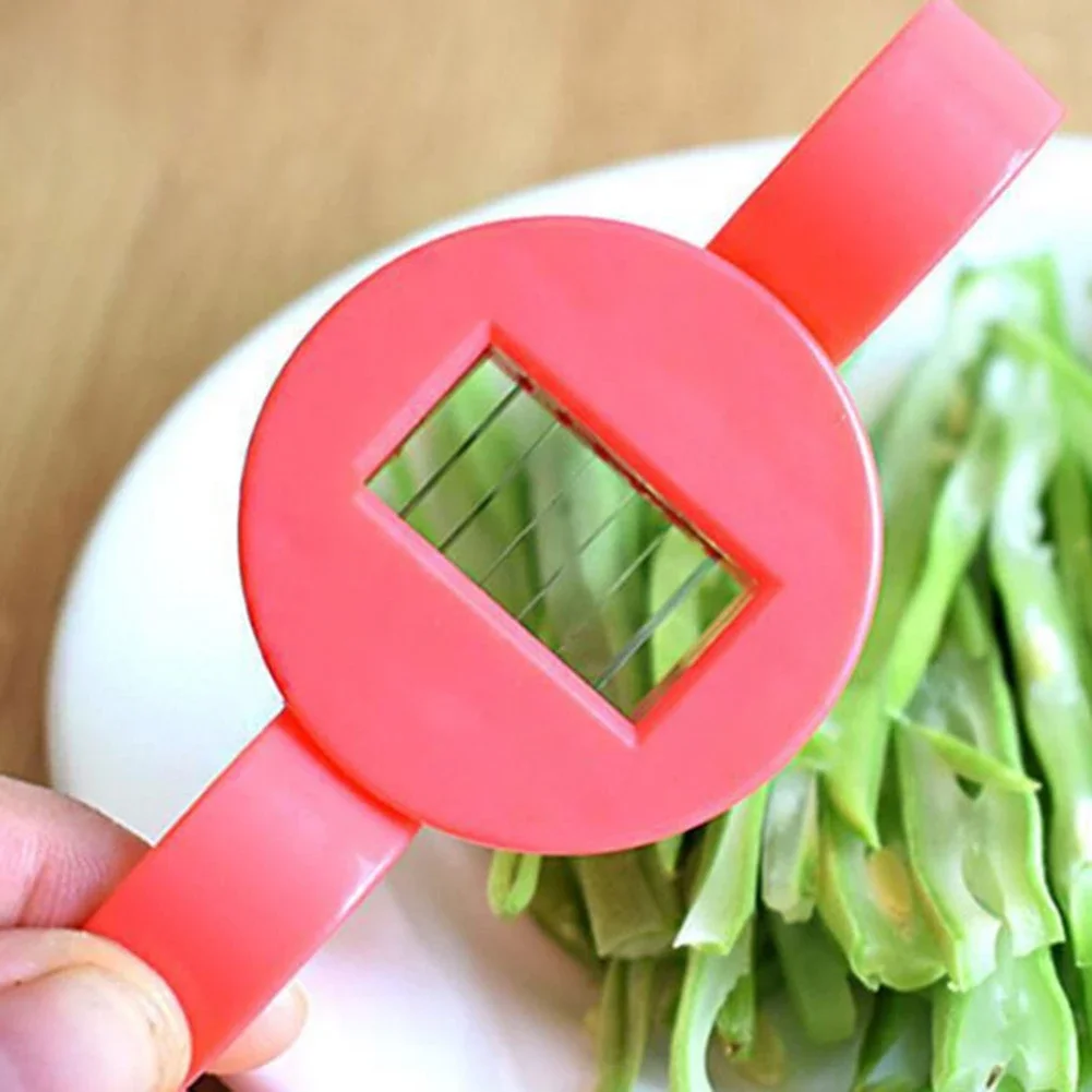 Green Bean Slicer Cutter-Kitchen Vegetable Stringer Peeler Remover Easy-to-Use Fruit Cutting Tool Kitchen Gadget Accessory
