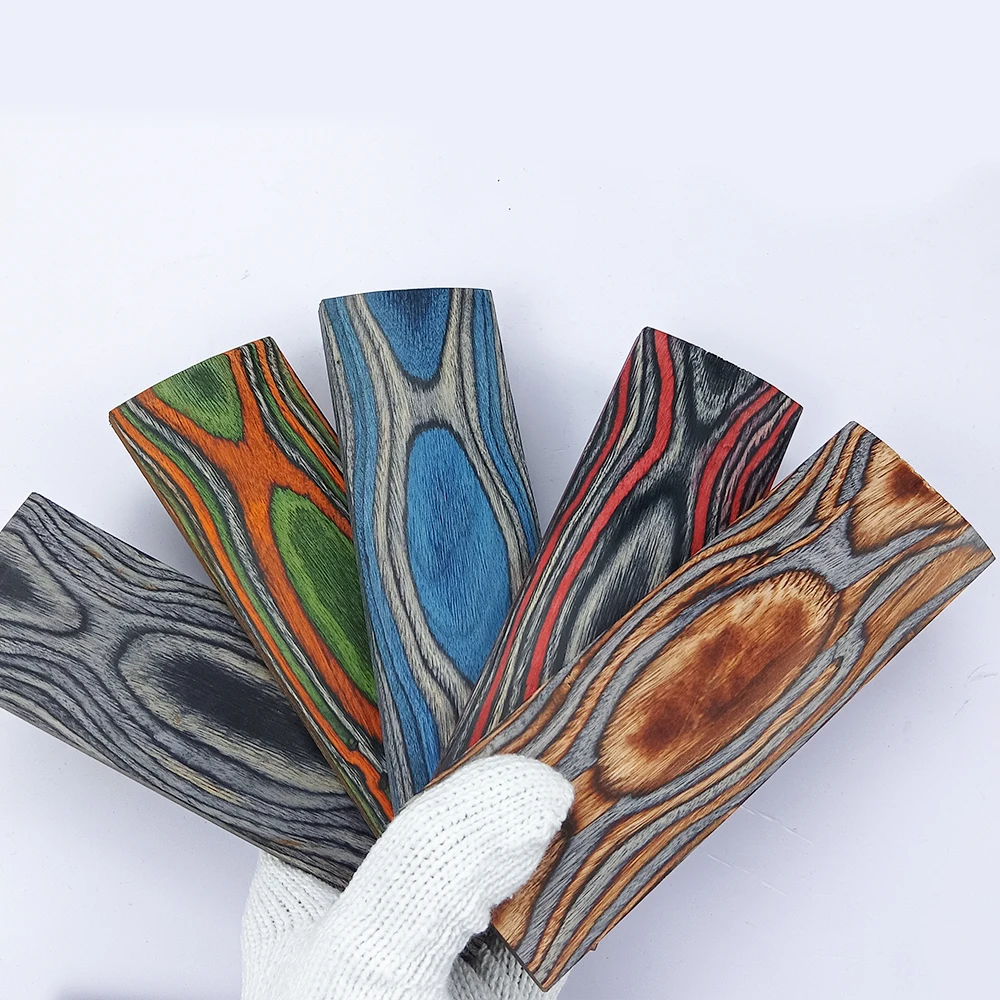 1piece DIY Knife Handles Making Material Wood Blanks Color Wood Handle Parts Grips Slingshot Handle Patch Material