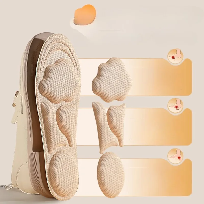 6D Massage Memory Foam Insoles For Shoes Sole Breathable Cushion Sport Running Feet Orthopedic Deodorant