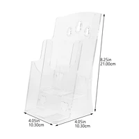 File Rack Clear Flyer Holder Wall Mount Desktop Brochure Pamphlet Rack Data Display File Storage Wall Mounted Partition Rack 2