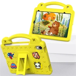 Cartoon Bear Shockproof EVA Tablet Cover for iPad mini 7 8.3 2024 (Yellow NO SP)