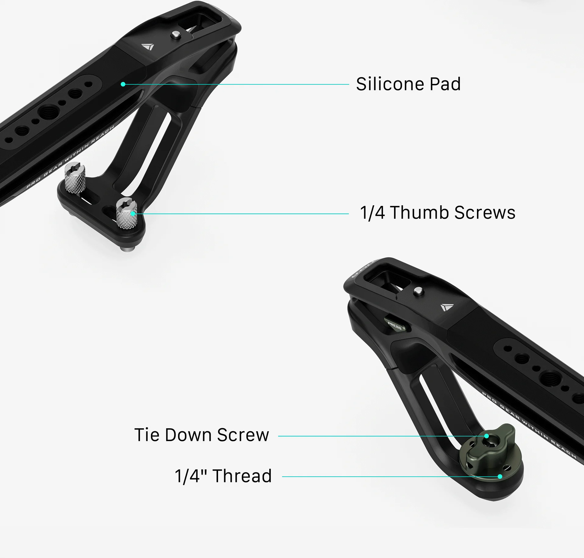 TILTA Xeno Top Handle TA-XTH Cold Shoe Zubehör mit 1/4'-20 Positionierstiften NATO für Sony FX3 FX30 FX5 Canon Nikon Fujifilm Cage – Detail 11