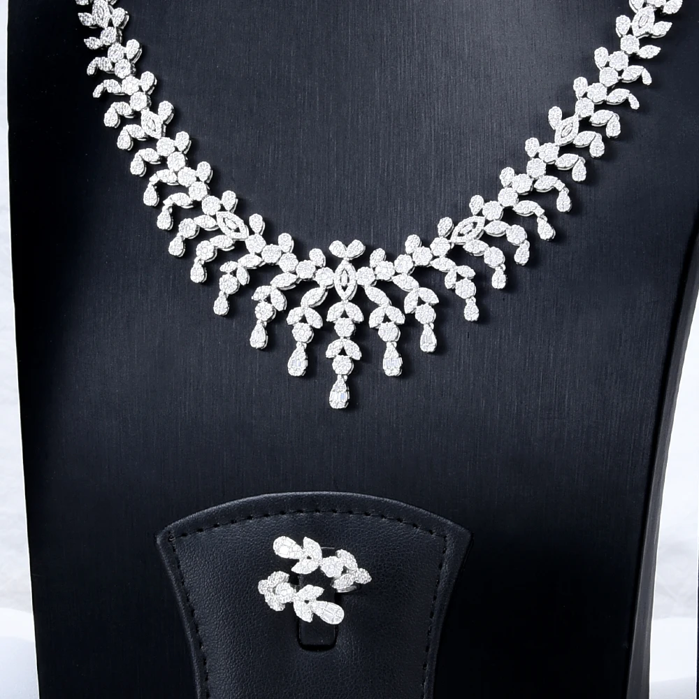 

GODKI Luxury Baguette CUT CZ Tennis Necklace 4PCS Bridal Jewelry Set For Women Wedding Zircon Dubai Indian jewelry Sets 2022