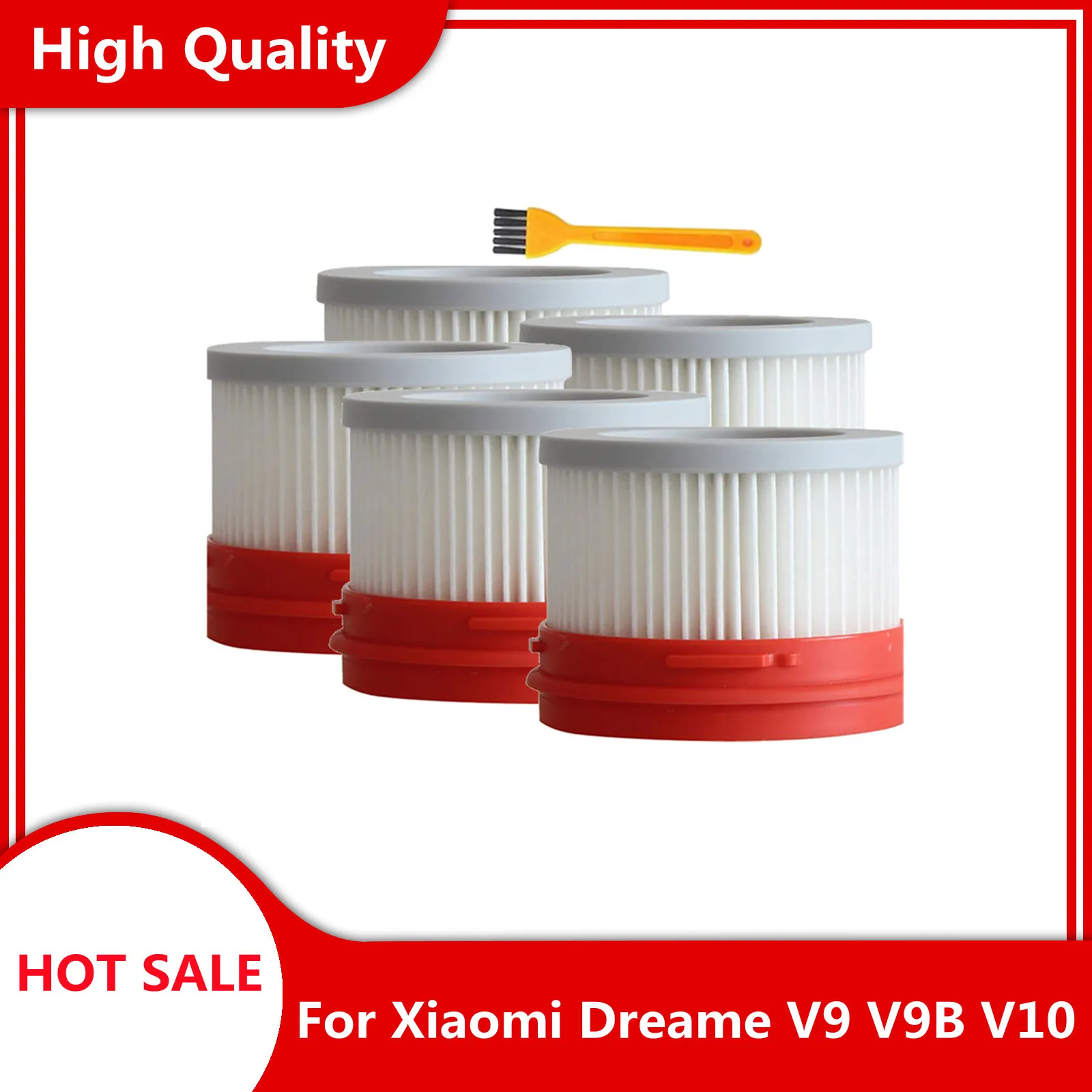HEPA Filter For Xiaomi Dreame V9 V9B V10 Household Wireless Handheld Vacuum Cleaner Parts Dust Filter Replacement Filters 2pcs hepa filter fit for xiaomi dreame v9 household wireless handheld vacuum cleaner accessories