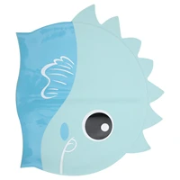 Children Swimming Silicone Waterproof Cap Kids Cartoon Swim Pool Diving Hat Ear Protection 2