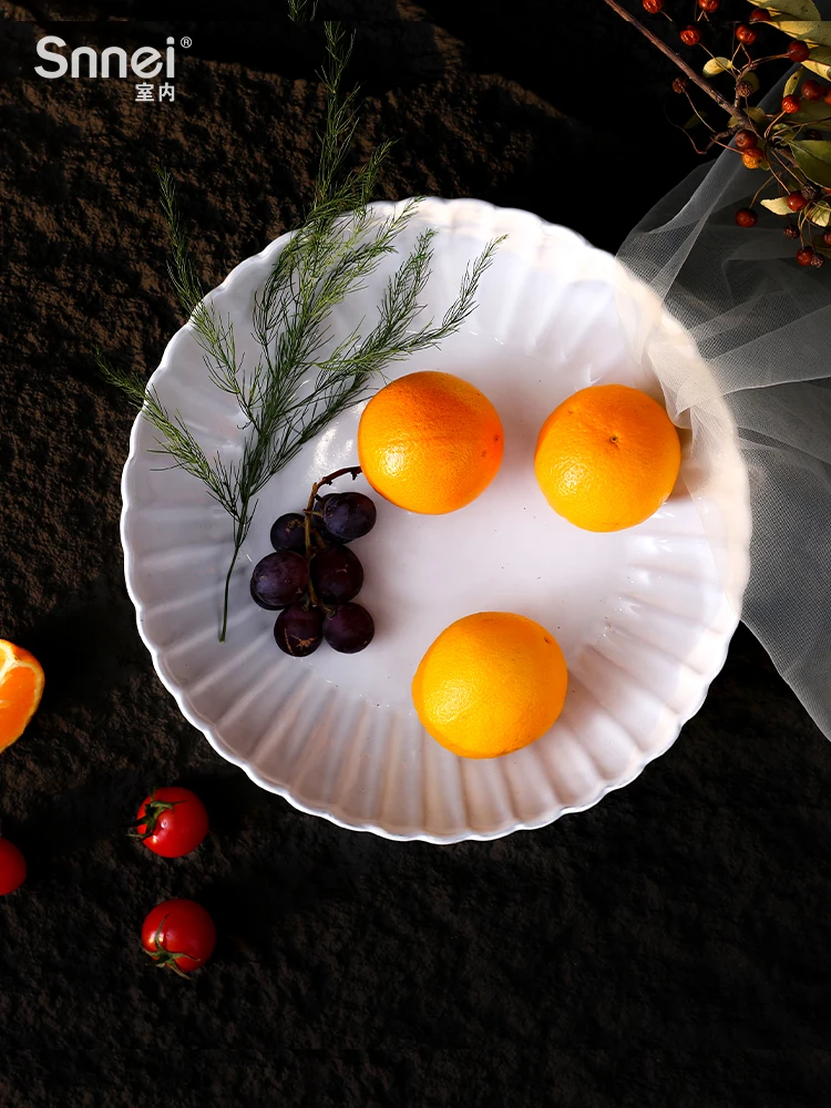 

Ceramic living room, home fruit plate, coffee table, tabletop plating, snack storage plate, decorative ornaments