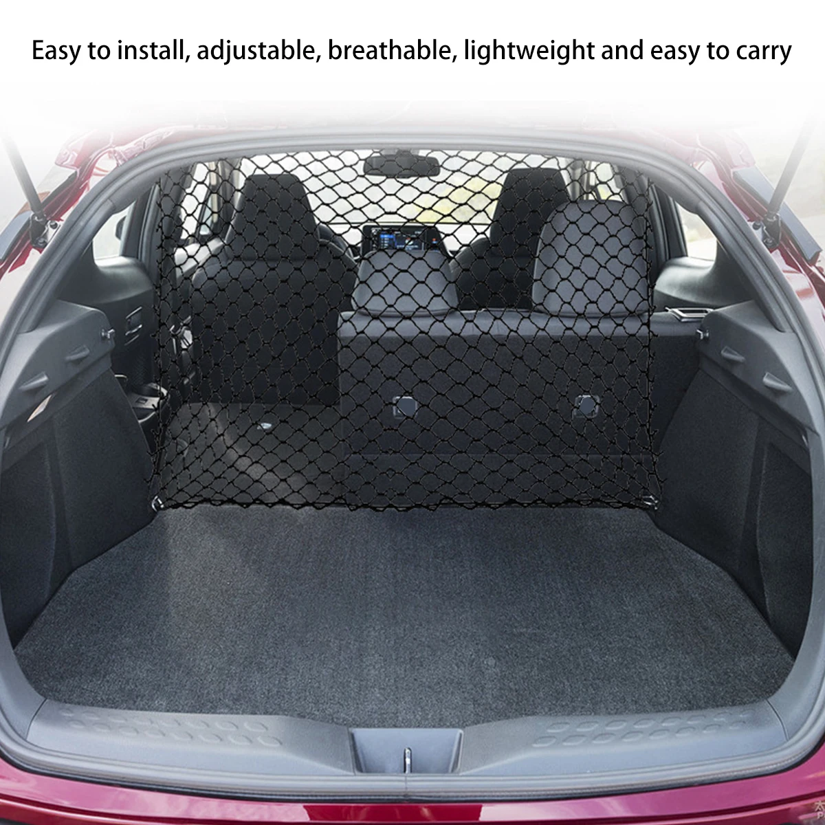 Car Dog Barrier Net Hooks Durable Dog Car Safety Barrier Net Reusable Foldable Fence Practical Universal