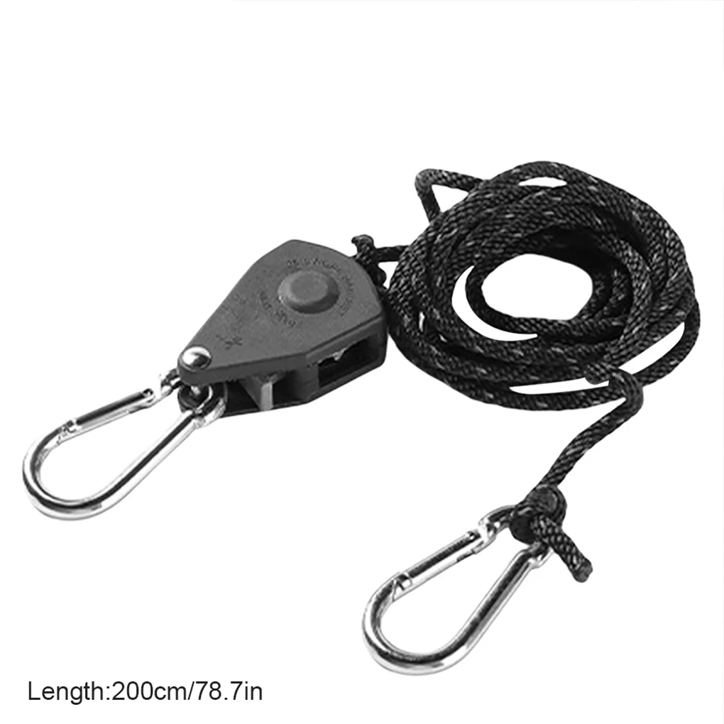 Rope Ratchet Hanger Tent Pulley Tie Down Fixture Locking Release Straps Gear Supplies Outdoor Canopy Equipment 2.3m