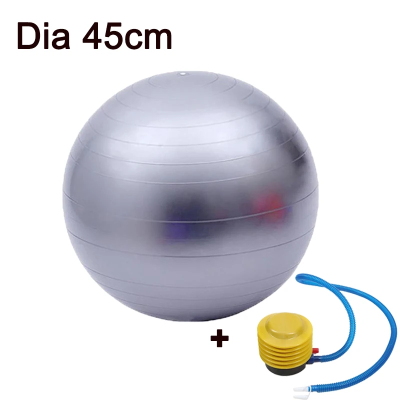 45cm Sport Yoga Balls Pilates Fitness Ball Gym Balance Exercise Pilates Workout Home Training Massage Ball With Inflator Pump