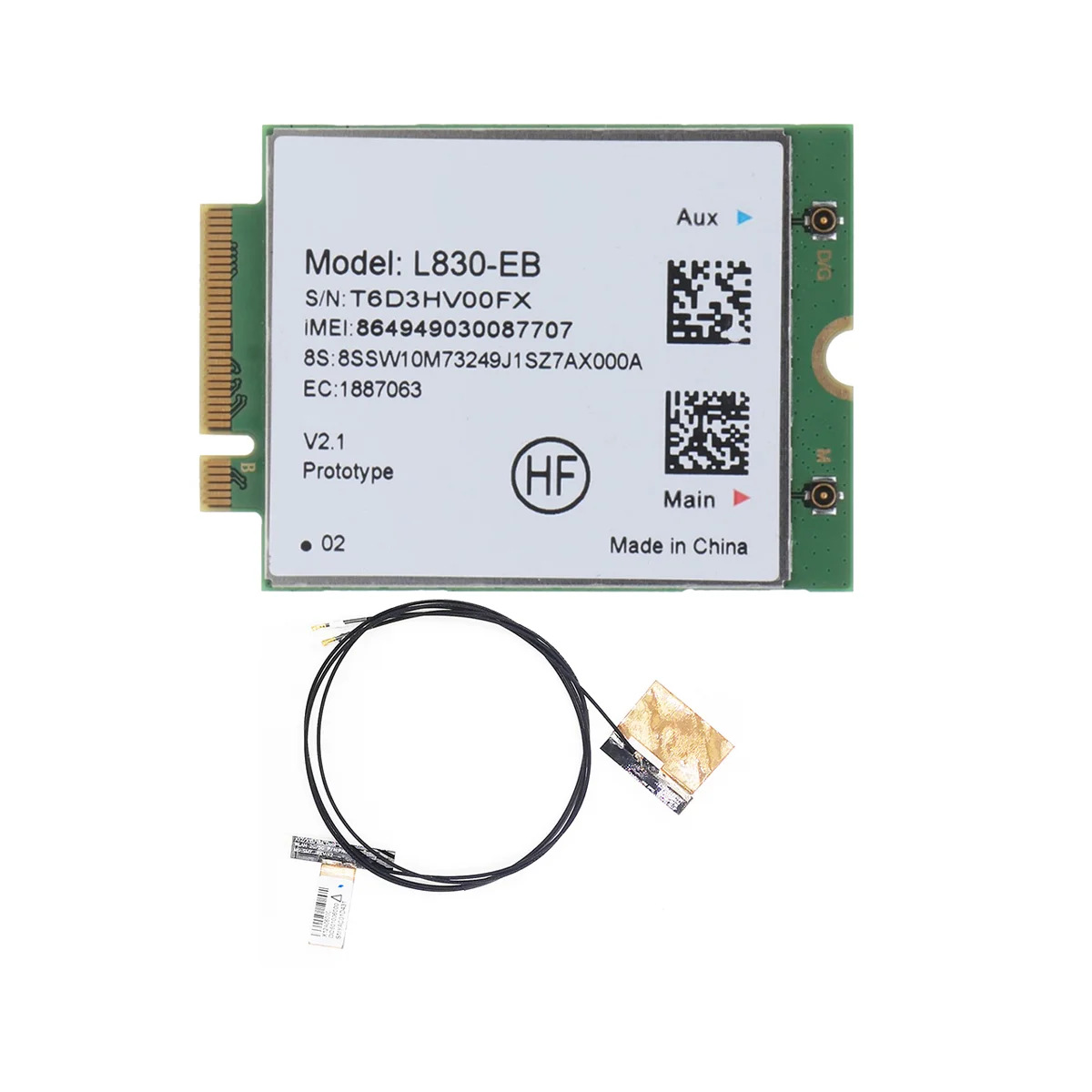 

L830-EB 4G WiFi Card+Antenna Module for Thinkpad X280 T480 T580 P52S L480 L580 T490 T590 P53S T490S X390 L490 L590