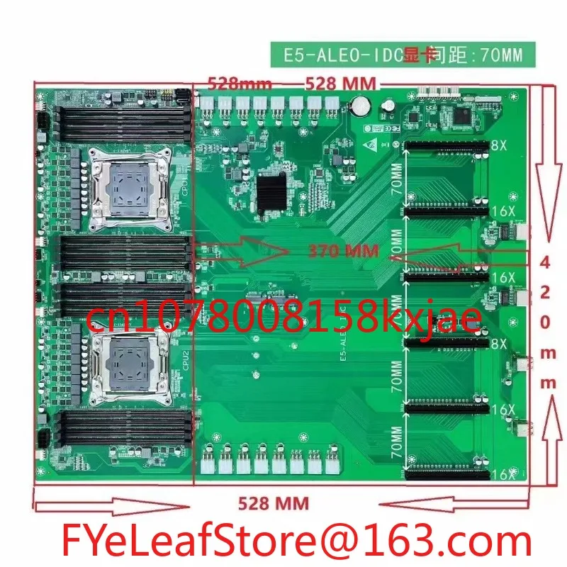 C612 E5 PC 마더보드 LGA2011-3 듀얼 LAN 16 DDR4 Msata 6 PCIE M.2 컴퓨터 마더보드 E5-ALEO-IDC-V1.0