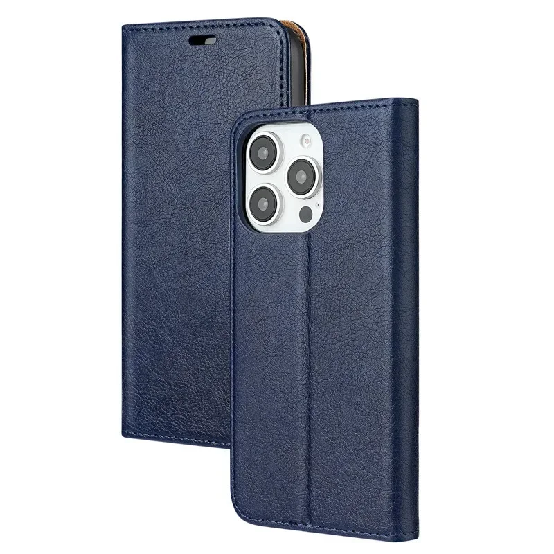Leather Magnetic Card Slot Wallet Case with Flip Stand