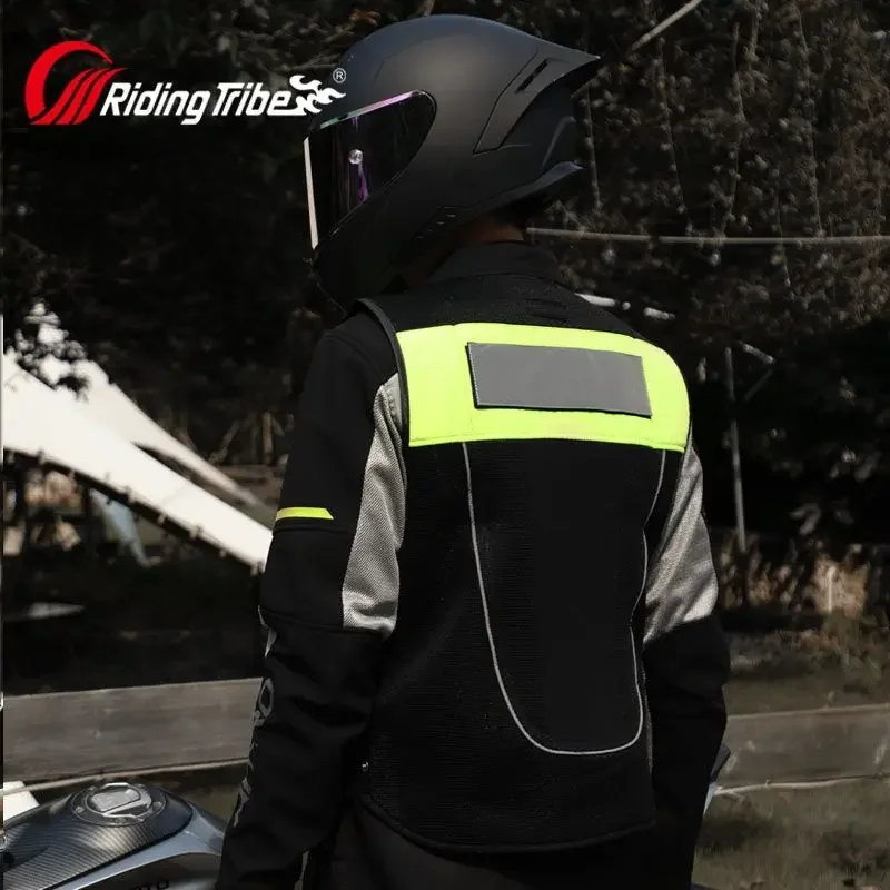 Reflective Vest for Motorcycle Riding Racing Protective Vest Back and Chest Protection Anti Fall Customizable Text