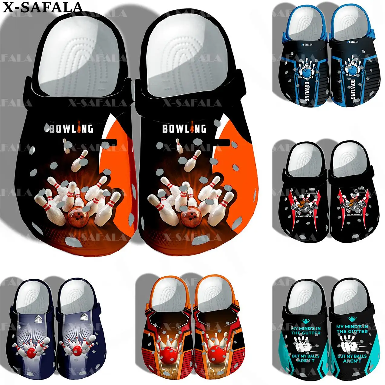 

Sport Club Bowling Player Lover 3D Print Men Women Classic Clogs Slippers Shoes EVA Ligtweight Sandals Summer Beach Outdoor-3
