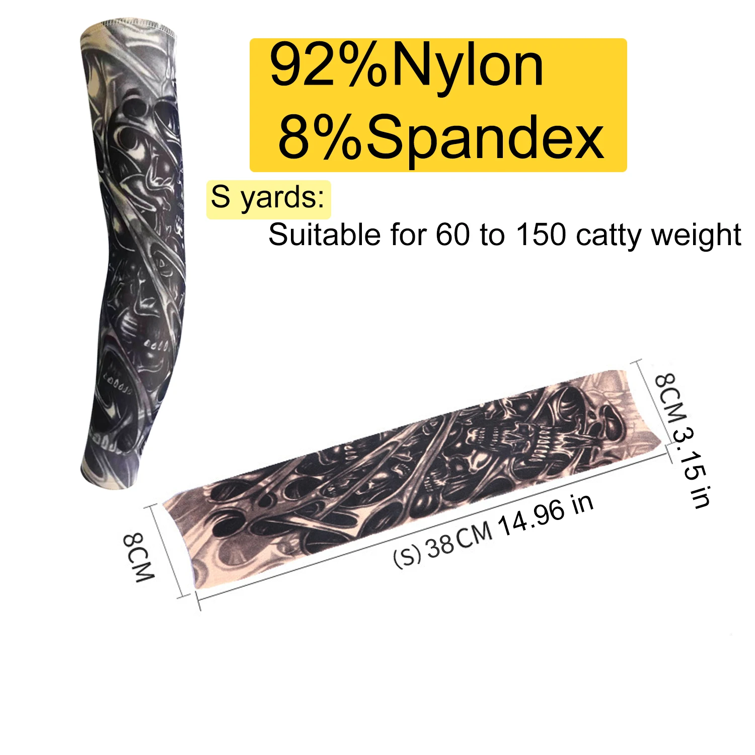 Men Women Long Summer Tattoo Sleeves Seamless Armguard Sun Protection Cover Outdoor Gloves Driving Ice Silk 8pcs sunscreen arm sleeves ice sleeves