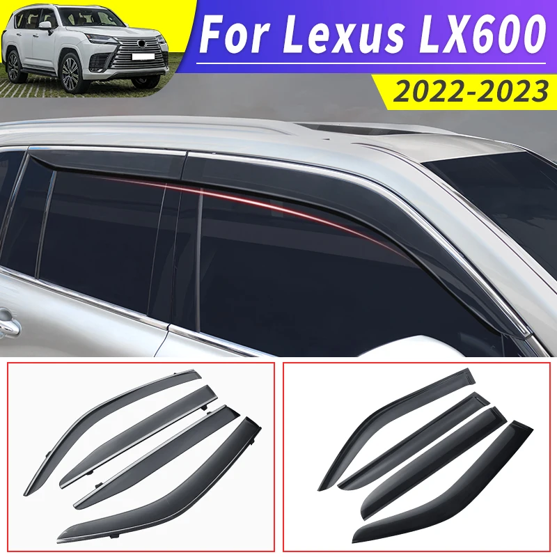 

Для 2022 2023 Lexus LX600 Windows Vent дефлектор потока LX 600 обновленные внешние аксессуары комплект для тюнинга корпуса модификация