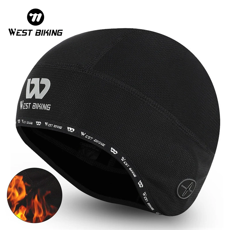 WEST BIKING Cycling Caps Winter Warm Fleece Hats Thermal Bicycle Cap Headwear Gorra Ciclismo Windproof Running Skiing Bike Caps
