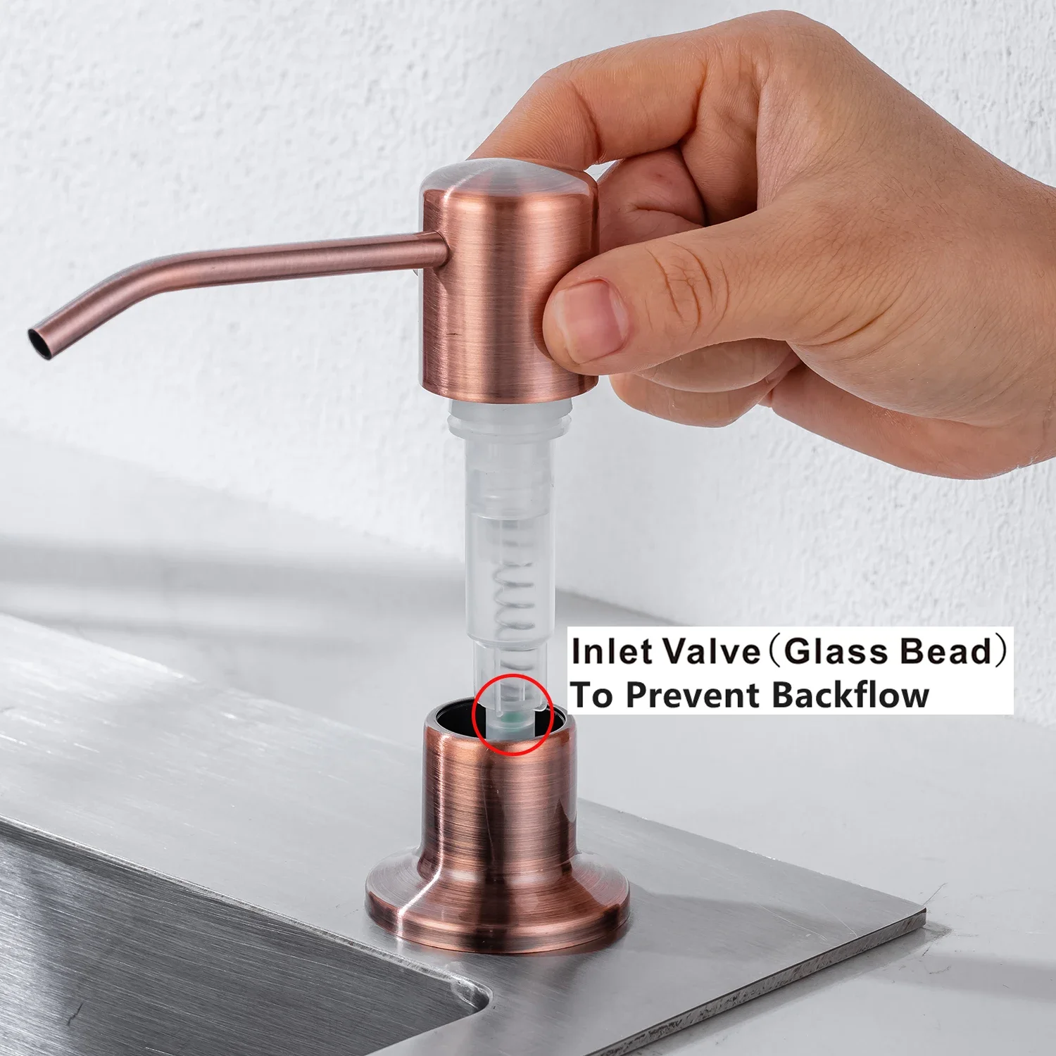 Dispenser Sapone Incasso Per Lavello - Rotante 360°, Flacone 500ml | Acciaio Inox - Foto 8