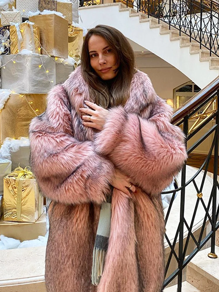 ZADORIN Luxury Winter Fur Coats Woman Plush Long Faux Fur Coat