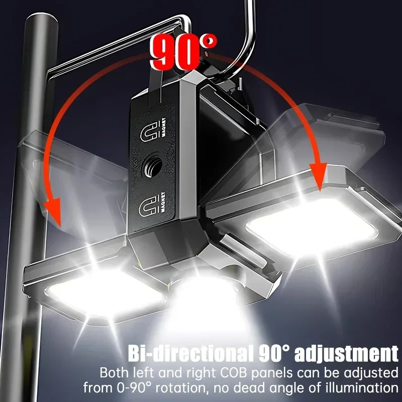Mini Multifunctional LED Flashlight Keychain Light Double COB Lights USB Rechargeable with 90&deg; Foldable Emergency Portable Light portable flashlight keychain work light portable torch