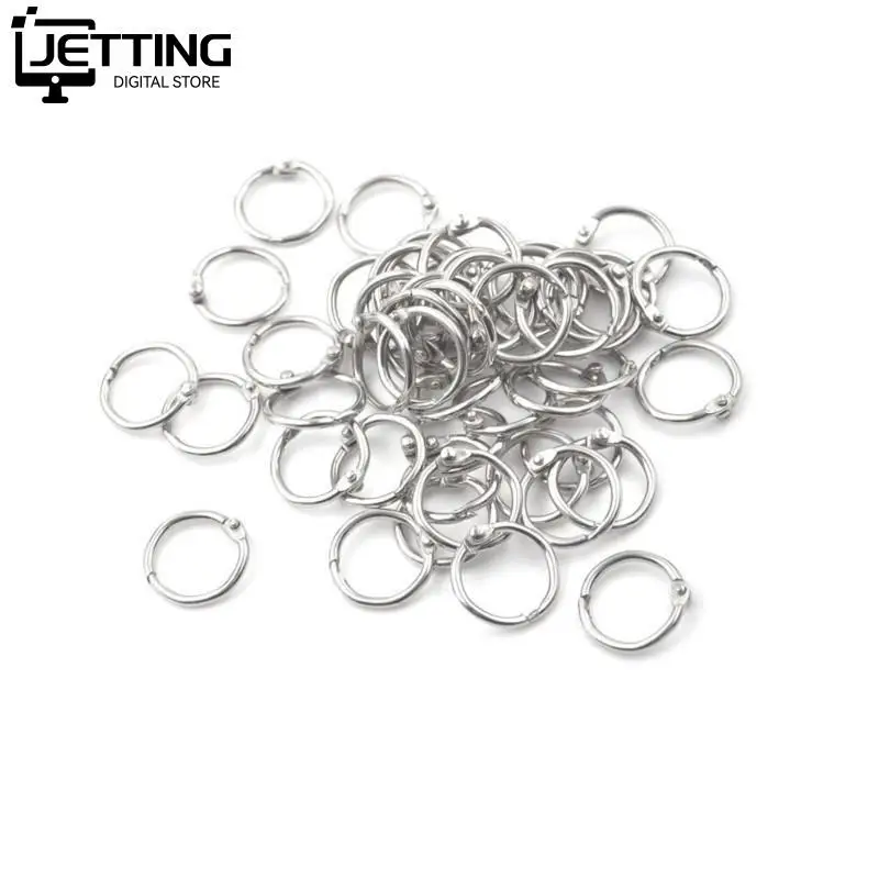 Staple Book Binder 20mm Outer Diameter Loose Leaf Ring Keychain Circlip Ring 50Pcs/lot metal ring binder metal binder ring book binding supplies loose leaf binder clips