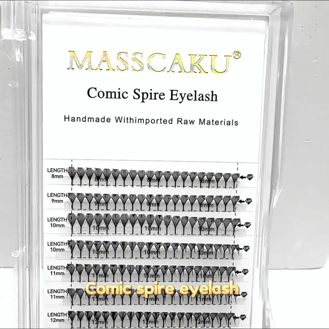 MASSCAKU 10 шт. синтетические ресницы с крыльями 8-15 мм смешанная длина