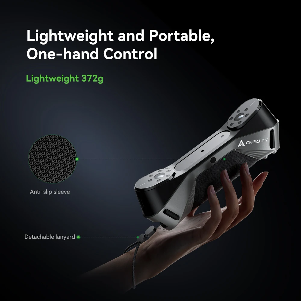 Creality 3D CR-Scan Raptor 휴대용 소비자 3D 스캐너, 블루 라이트 및 NIR 60fps 고속 스캐닝, 24 비트 풀 컬러 스캐닝