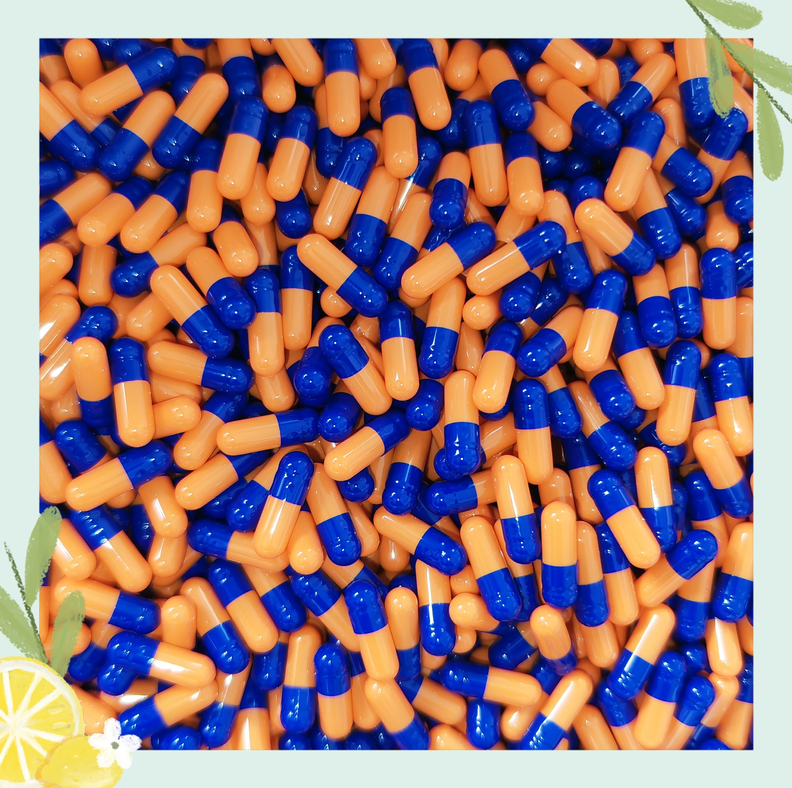 1000PCS Empty Capsules 4# Colored Hollow Capsule Size 4 Gelatin Empty Medical Capsule Packing Case for Powder Granule Pallet
