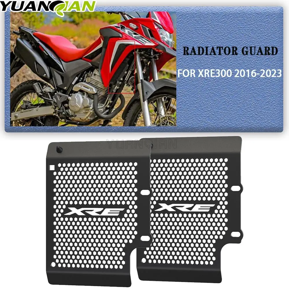 

For Honda XRE300 XRE 300 2016-2023 Motorcycle Oil Cooler Cover Radiator Grille Guard Protector XRE-300 xre300 2022 2021 2020 19