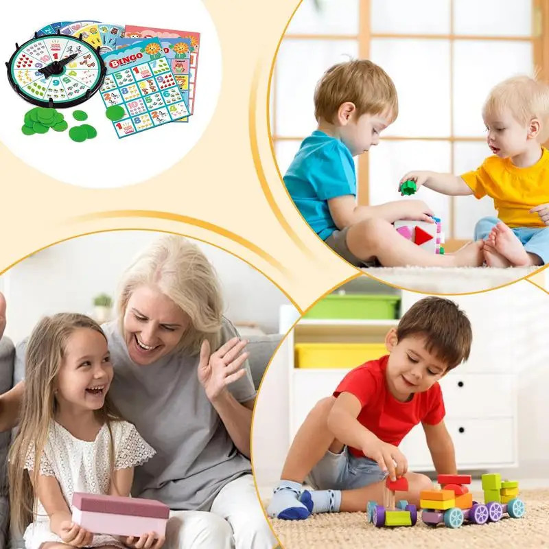 Family Bingo Game Bingo Game Set Counting And Matching Skills Games Fun Family Games Reusable For Develops Children's