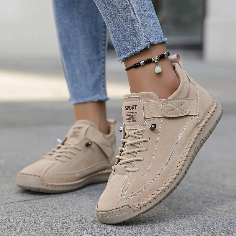 Customizable Hand-stitched Leather Shoes for Men Outdoor Light Non-slip Walking Casual Shoes Men Slip-On Driving Loafers