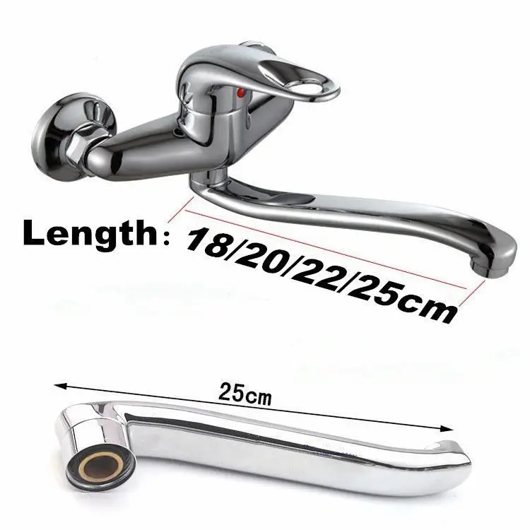 Brass Pipe Fitting In-wall Kitchen Vegetable Basin Faucet Elbow Fittings Shower S-type Horizontal Spout Bubbler Water Divider Pipes
