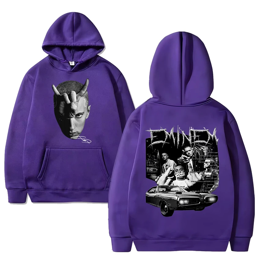 Sudadera con capucha de rapero Eminem Unisex, ropa de calle de manga larga, jersey de gran tamaño, estilo vintage, música hip hop, novedad