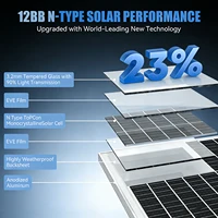 Panneau solaire monocristallin RVPOZWER 100W 12.8V 12BB, module solaire haute efficacité pour charger la batterie de camping-car et de remorque 2