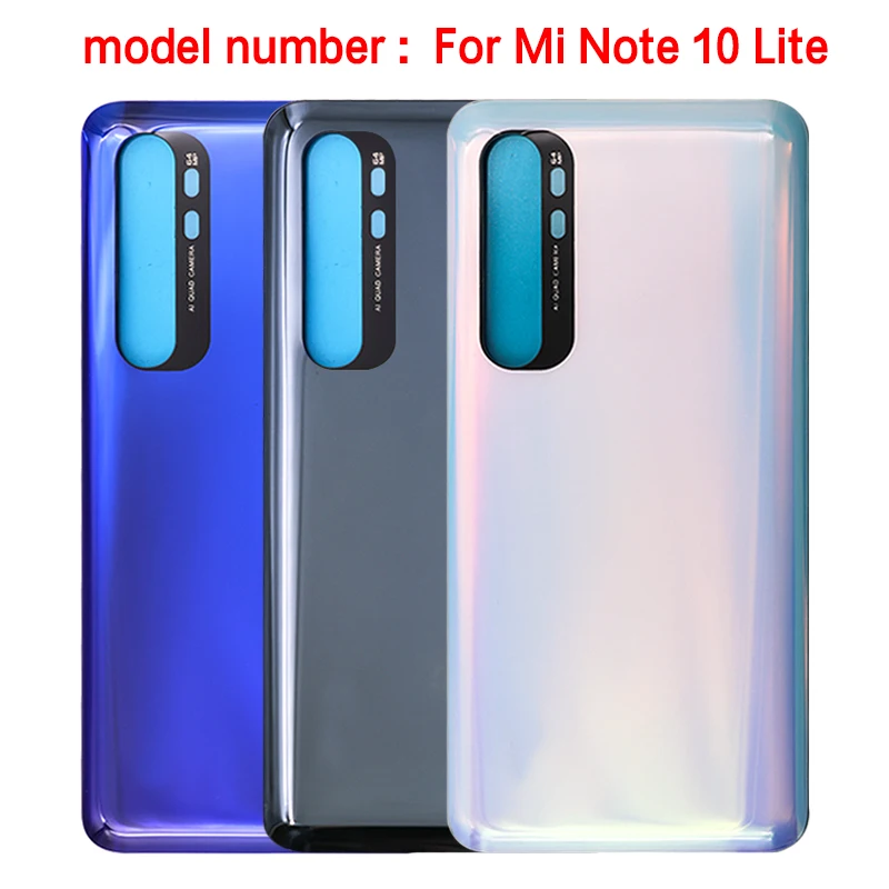 

6.47"For Xiaomi Mi Note 10 Lite Battery Cover Rear Glass Door Housing M2002F4LG Mi Note10 Lite Back Battery Cover