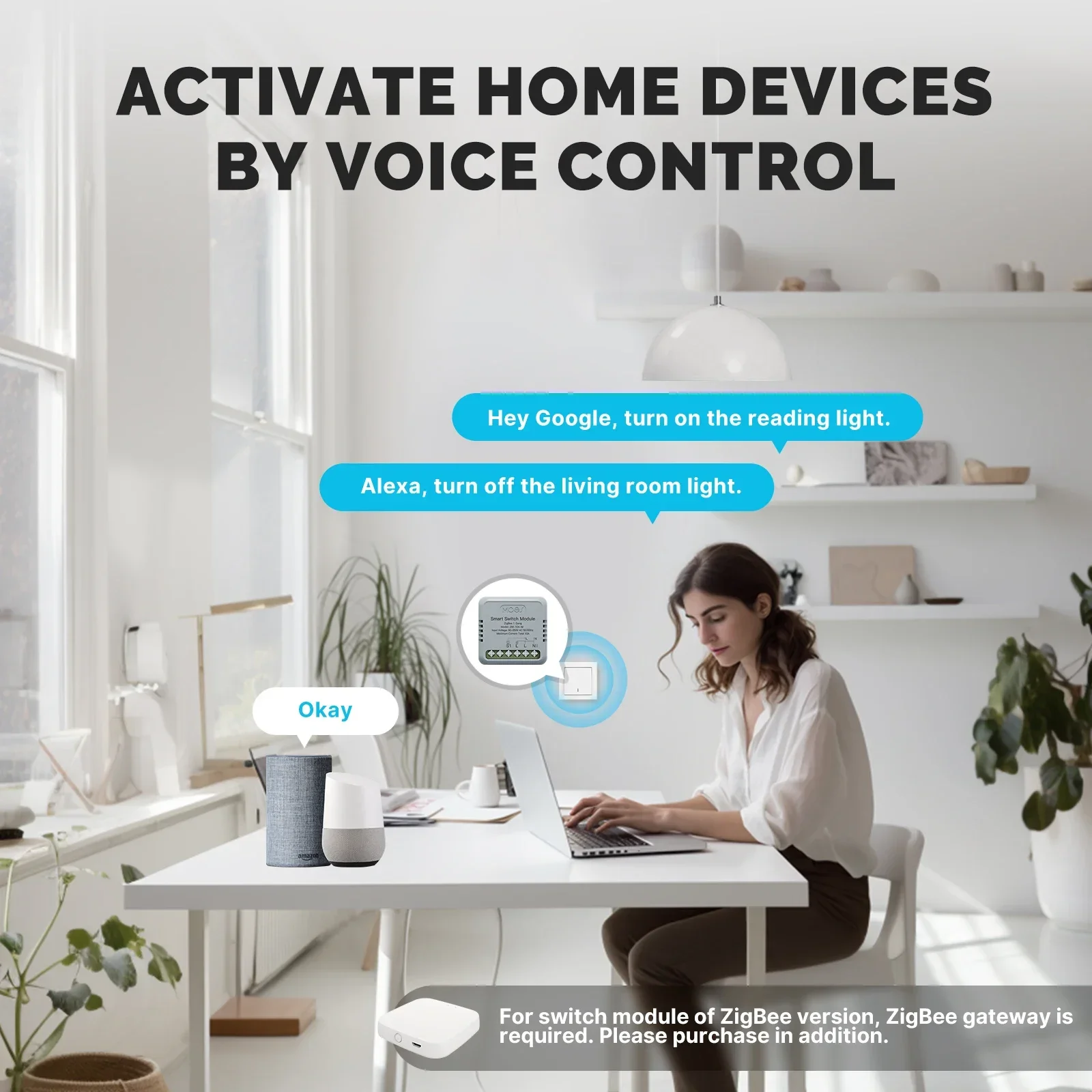 MOES 스타 링 시리즈 미니 Tuya WiFi/Zigbee 스마트 스위치 DIY 모듈 전등 스위치 1/2 갱 원격 제어 작업 Alexa Google 홈