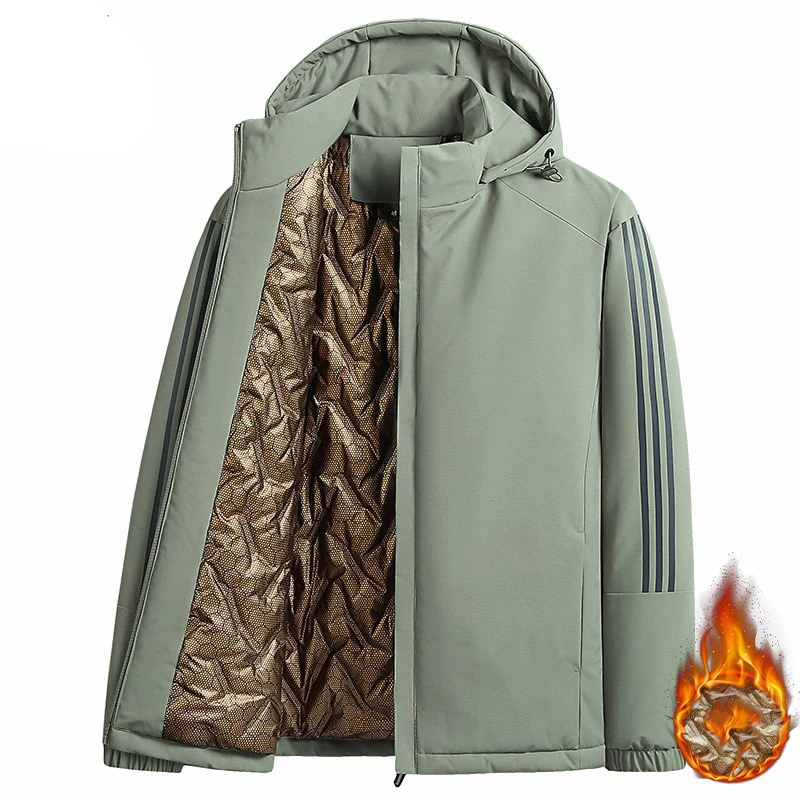 Spring Graphene Men's Coat Winter New Thickened Warm Cotton-padded Jacket Windproof Waterproof Interchange Outdoor Jackets