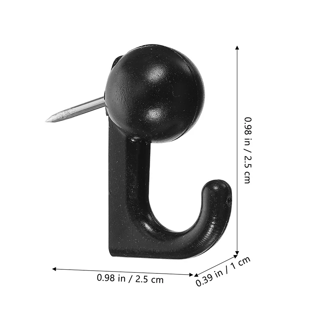 60Pcs 푸시핀 금속 압정 후크 사진용 다용도 벽걸이 걸이 게시판 사무용품 지도 위치 표시기
