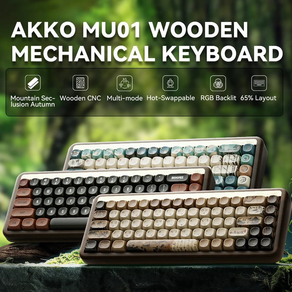Akko MU01 　Akko Botany Switch MU01 Joy of Life Wooden Keyboard | Akko Official Global Site
