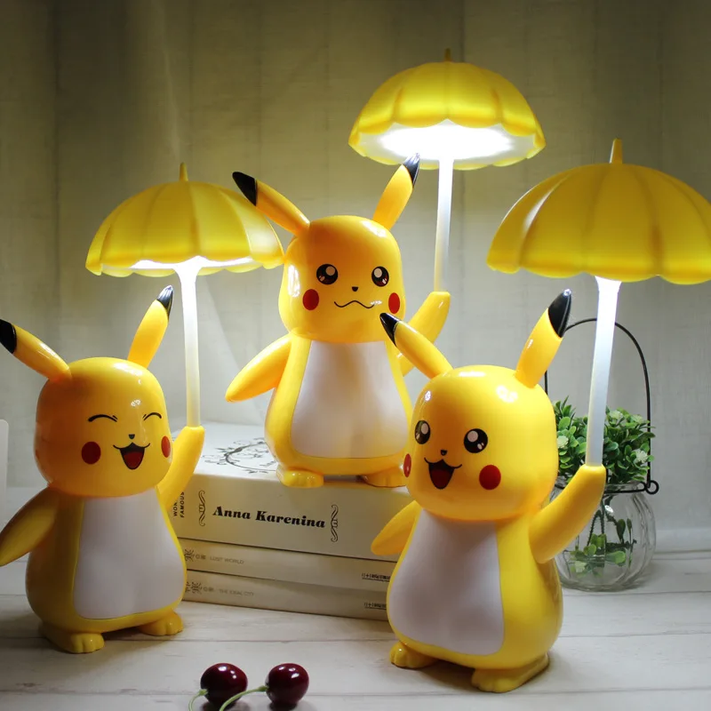 

Creativity Cartoon Pokemon Pikachu Desk Lamp Kawaii Personality Usb Charge Eye Protection Night Light Bedside Led Ambient Light