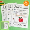 26 Pages Alphabet A-Z Letter Sentence Learning Materials tracing Writing Practice worksheet for Kindergarten Students kid 1