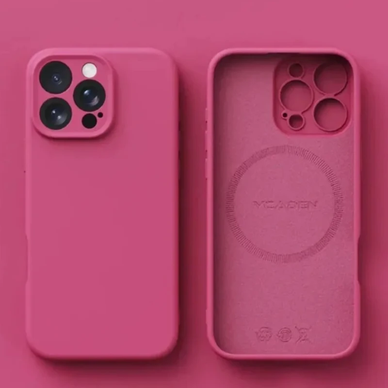 Premium Liquid Silicone Phone Case with MagSafe Compatibility - Smooth Wireless Charging Protective Cover