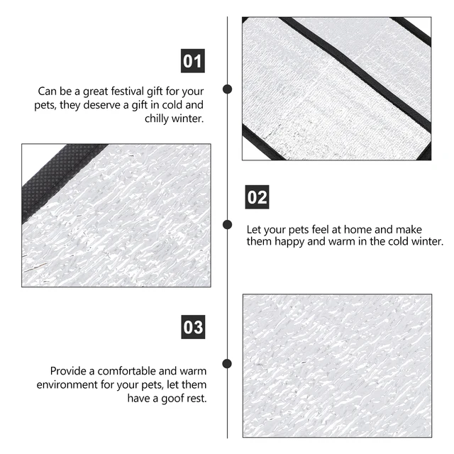2pcs Heating Pad Lightweight Durable Terrarium Mat Insulation Reptile Reflective Film Snake Winter Warm Pet Nest Bottom 4