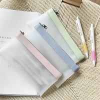 Transparent Frosted Cosmetic Bag Women Makeup Bag Travel Bathing Wash Pouch Toiletries Organizer Student Stationery Storage Bags 1