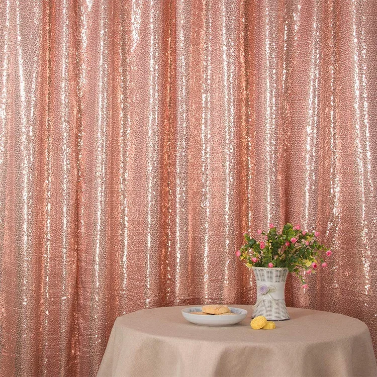 

10ft x 10ft 100% Polyester party wedding banquet glitter gold sequin backdrop curtain