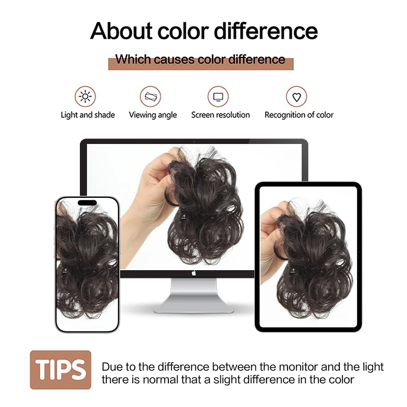 LUPU Synthetic Elegant and Messy Curly Elastic Claw Clip Hair Bundle Fluffy and Easy to Style Suitable for Daily use