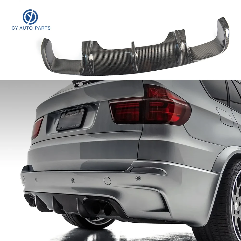 

V-образный диффузор для заднего бампера из углеродного волокна для BMW X5M E70 диффузор