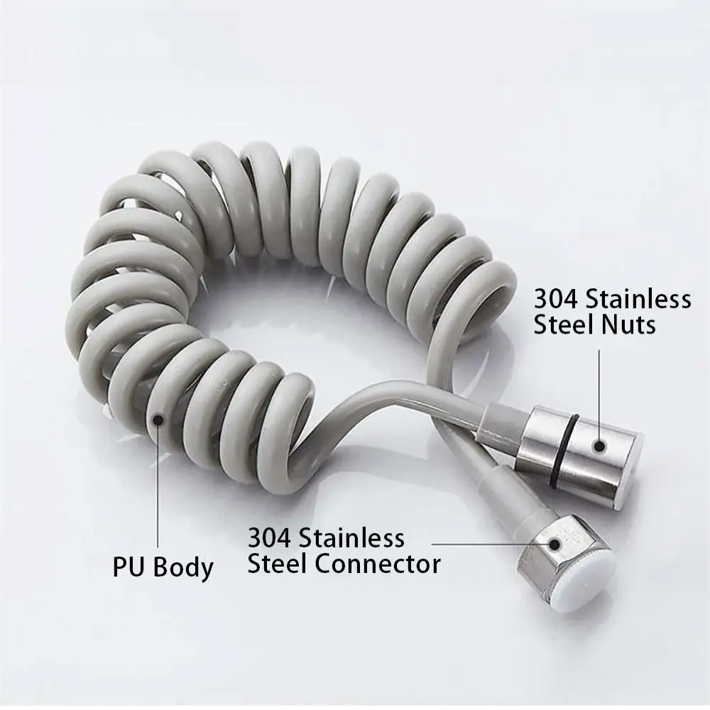 Shower Hose 1Pcs Telephone Line Spring Shower Hose Toilet Bidet Bathroom Accessories Sprayer Connect Pipe Flexible 1.5M/2M /3M/5M